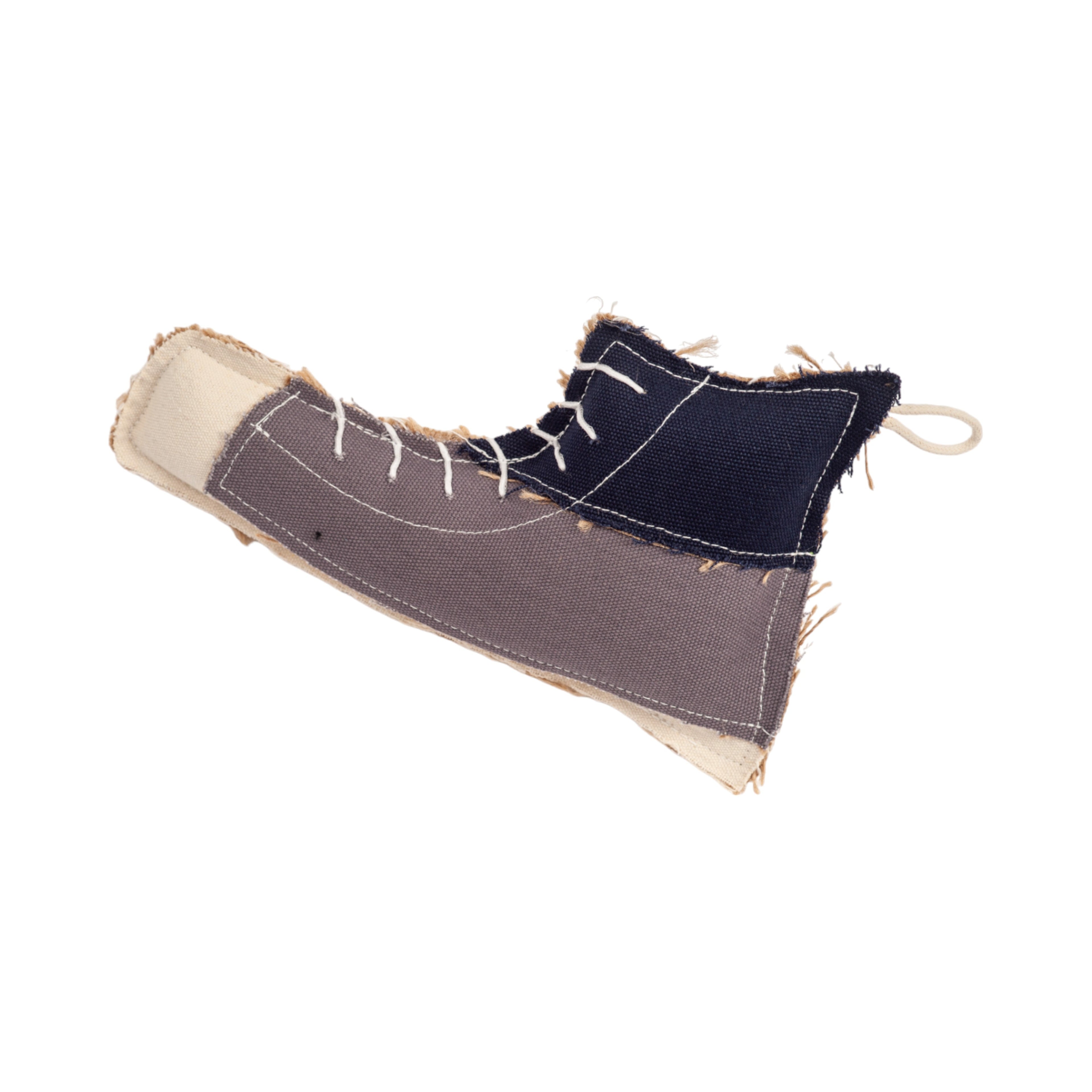 Country Living Canvas & Jute Shoe-Shaped Dog Chew Toy – Durable, Safe and Non-Toxic