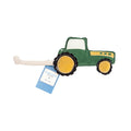 Country Living Faux Leather Green Tractor Dog Chew Toy, Durable, Safe and Non-Toxic